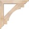 Ekena Millwork Merced Traditional Smooth Bracket w/ Offset Brace, Douglas Fir, 5 1/2"W x 28"D x 28"H BKT0604X28X28MRC01SDF - alternate 2